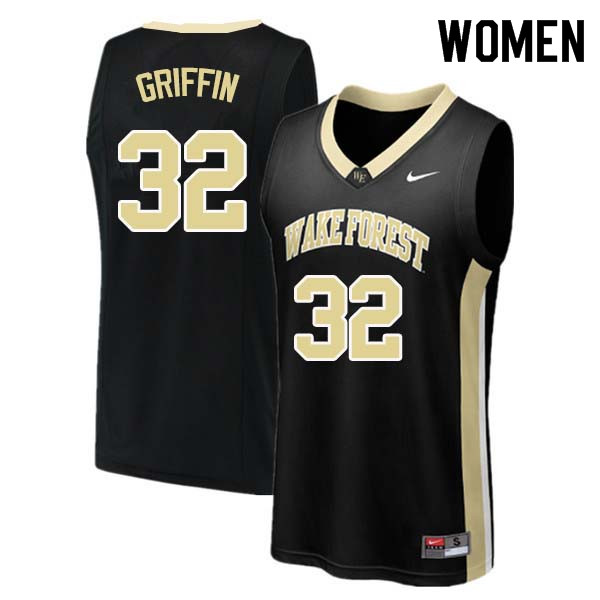 Women #32 Rod Griffin Wake Forest Demon Deacons College Basketball Jerseys Sale-Black